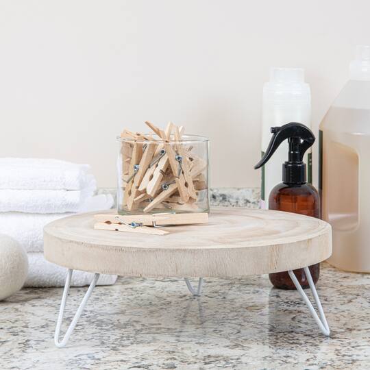 Hello Honey® Decorative Paulownia Wood Pedestal